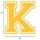 Yellow Collegiate Letter (K) Corrugated Plastic Yard Sign, 30in